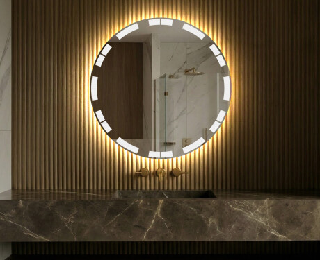 Rond miroir LED éclairé par batterie L121