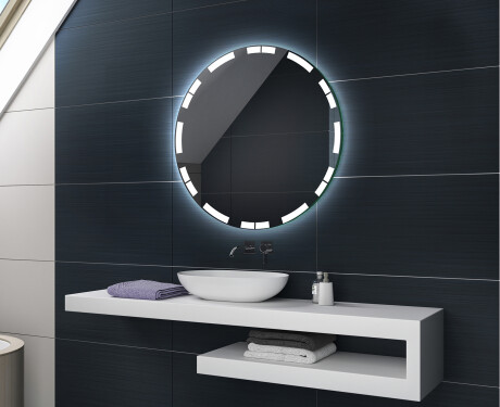 Rond miroir LED éclairé par batterie L121 #2