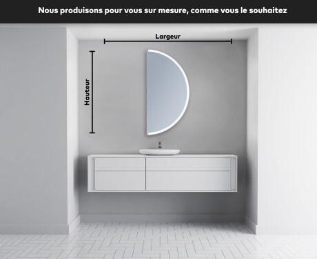 Rond Illumination Irrégulière LED Miroir Eclairage Salle De Bain A222 #4
