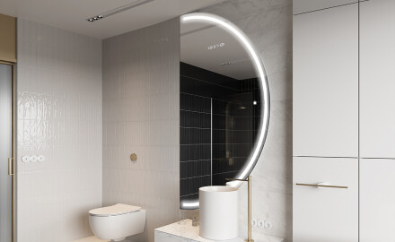 Rond Illumination Irrégulière LED Miroir Eclairage Salle De Bain A223