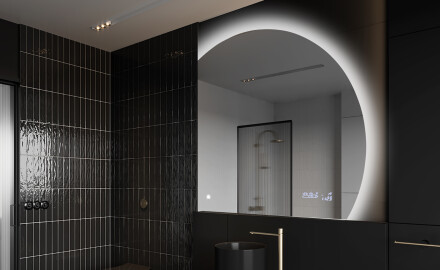 Rond Illumination Irrégulière LED Miroir Eclairage Salle De Bain Q221