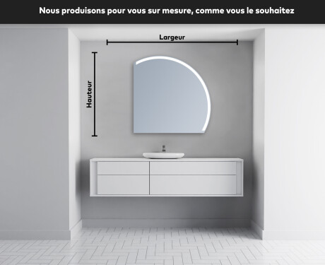 Rond Illumination Irrégulière LED Miroir Eclairage Salle De Bain Q222 #4