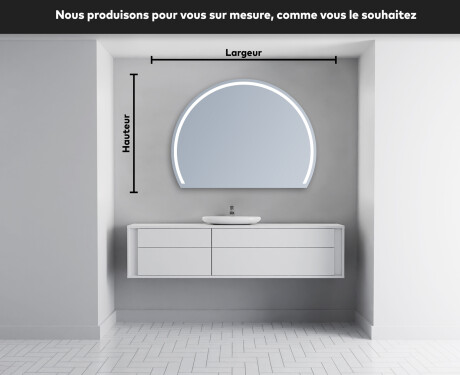 Rond Illumination Irrégulière LED Miroir Eclairage Salle De Bain W223 #4