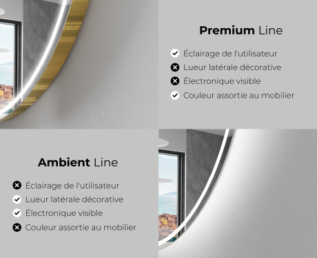 Rond Illumination Irrégulière LED Miroir Eclairage Salle De Bain X223 #2