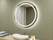 Rond Illumination LED Miroir Sur Mesure Eclairage Salle De Bain 80cm avec lumière LED froide 7000K, lumière chaude 3000K ou lumière neutre 4500K