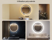 Rond Illumination LED Miroir Sur Mesure Eclairage Salle De Bain 80cm avec lumière LED froide 7000K, lumière chaude 3000K ou lumière neutre 4500K #2