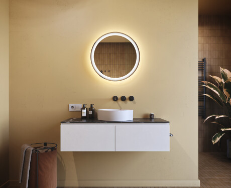 Rond Illumination LED Miroir Sur Mesure Eclairage Salle De Bain 60cm avec lumière LED froide 7000K, lumière chaude 3000K ou lumière neutre 4500K #8