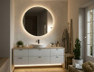 Rond Illumination LED Miroir Sur Mesure Eclairage Salle De Bain 80cm avec lumière LED froide 7000K, lumière chaude 3000K ou lumière neutre 4500K