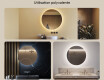 Rond Illumination LED Miroir Sur Mesure Eclairage Salle De Bain 80cm avec lumière LED froide 7000K, lumière chaude 3000K ou lumière neutre 4500K #2