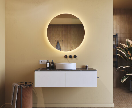 Rond Illumination LED Miroir Sur Mesure Eclairage Salle De Bain 80cm avec lumière LED froide 7000K, lumière chaude 3000K ou lumière neutre 4500K #8