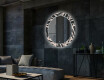 Miroir Décoratif Rond Avec Rétroéclairage LED Pour Le Salon - Lines #2