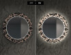 Miroir Décoratif Rond Avec Rétroéclairage LED Pour Le Salon - Lines #7