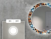 Miroir Décoratif Rond Avec Rétroéclairage LED Pour Le Salon - Color Triangles #4