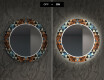 Miroir Décoratif Rond Avec Rétroéclairage LED Pour Le Salon - Color Triangles #7