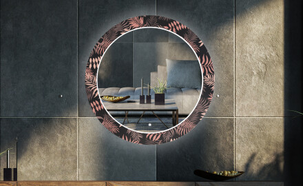 Miroir Décoratif Rond Avec Rétroéclairage LED Pour Le Salon - Jungle