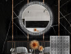 Miroir Décoratif Rond Avec Éclairage LED Pour La Salle À Manger - Black and White Mosaic #1