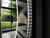 Miroir Décoratif Rond Avec Rétroéclairage LED Pour Le Salon - Dotted Triangles #11