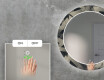 Miroir Décoratif Rond Avec Rétroéclairage LED Pour Le Salon - Dotted Triangles #5
