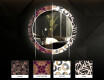 Miroir Décoratif Rond Avec Rétroéclairage LED Pour Le Salon - Dotted Triangles #6