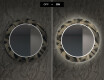 Miroir Décoratif Rond Avec Rétroéclairage LED Pour Le Salon - Dotted Triangles #7