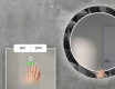 Miroir Décoratif Rond Avec Rétroéclairage LED Pour Le Salon - Dark Wave #5