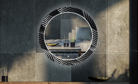 Miroir Décoratif Rond Avec Rétroéclairage LED Pour Le Salon - Dark Wave