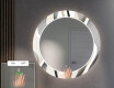 Miroir Décoratif Rond Avec Éclairage LED Pour L'entrée - Waves #5