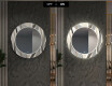 Miroir Décoratif Rond Avec Éclairage LED Pour L'entrée - Waves #7