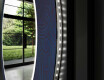 Miroir Décoratif Rond Avec Éclairage Led Pour La Salle De Bain - Blue Drawing #11