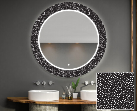Miroir Décoratif Rond Avec Éclairage Led Pour La Salle De Bain - Dotts #1