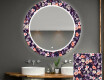 Miroir Décoratif Rond Avec Éclairage Led Pour La Salle De Bain - Elegant Flowers