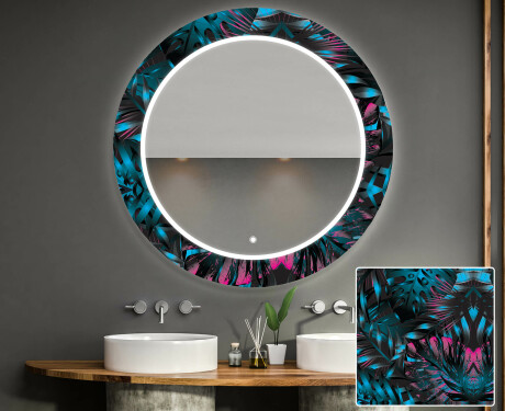 Miroir Décoratif Rond Avec Éclairage Led Pour La Salle De Bain - Fluo Tropic