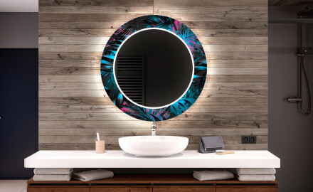 Miroir Décoratif Rond Avec Éclairage Led Pour La Salle De Bain - Fluo Tropic