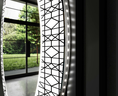 Miroir Décoratif Rond Avec Éclairage Led Pour La Salle De Bain - Industrial #11