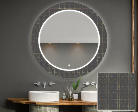 Miroir Décoratif Rond Avec Éclairage Led Pour La Salle De Bain - Microcircuit