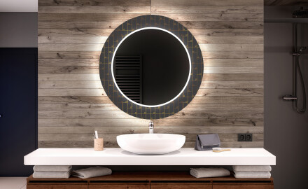 Miroir Décoratif Rond Avec Éclairage Led Pour La Salle De Bain - Microcircuit