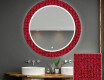 Miroir Décoratif Rond Avec Éclairage Led Pour La Salle De Bain - Red Mosaic