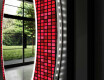 Miroir Décoratif Rond Avec Éclairage Led Pour La Salle De Bain - Red Mosaic #11