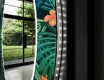 Miroir Décoratif Rond Avec Éclairage Led Pour La Salle De Bain - Tropical #11