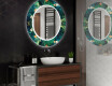 Miroir Décoratif Rond Avec Éclairage Led Pour La Salle De Bain - Tropical #2