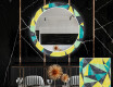 Miroir Décoratif Rond Avec Éclairage LED Pour La Salle À Manger - Abstract Geometric #1