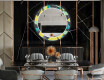 Miroir Décoratif Rond Avec Éclairage LED Pour La Salle À Manger - Abstract Geometric #12