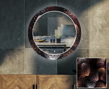 Miroir Décoratif Rond Avec Rétroéclairage LED Pour Le Salon - Dandelion #1
