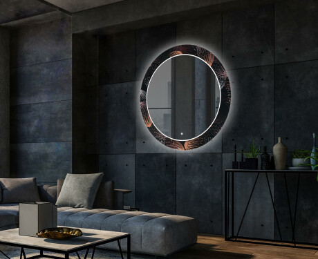 Miroir Décoratif Rond Avec Rétroéclairage LED Pour Le Salon - Dandelion #2