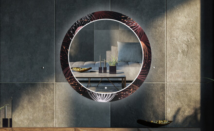 Miroir Décoratif Rond Avec Rétroéclairage LED Pour Le Salon - Dandelion