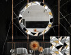 Miroir Décoratif Rond Avec Éclairage LED Pour La Salle À Manger - Marble Pattern #1