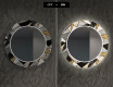 Miroir Décoratif Rond Avec Éclairage LED Pour La Salle À Manger - Marble Pattern #7