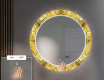 Miroir Décoratif Rond Avec Éclairage LED Pour L'entrée - Gold Triangles #5