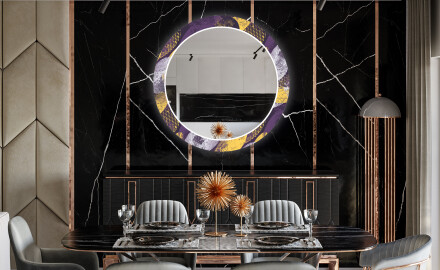 Miroir Décoratif Rond Avec Éclairage LED Pour La Salle À Manger - Round Stamp