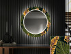 Miroir Décoratif Rond Avec Éclairage LED Pour L'entrée - Botanical Flowers #1